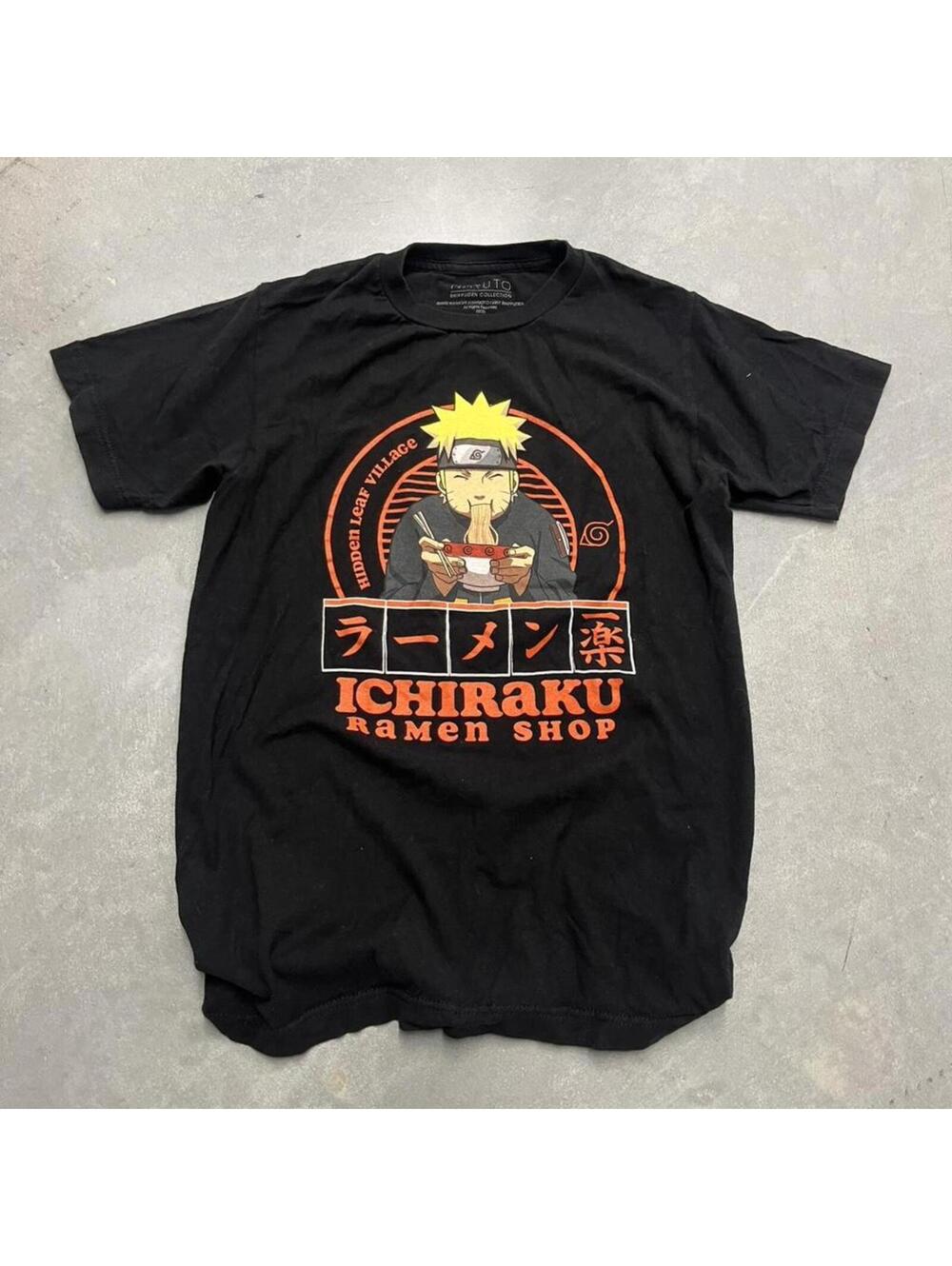 2000s Y2K Naruto Shippuden Ichiraku Ramen Shop Anime Tee Small